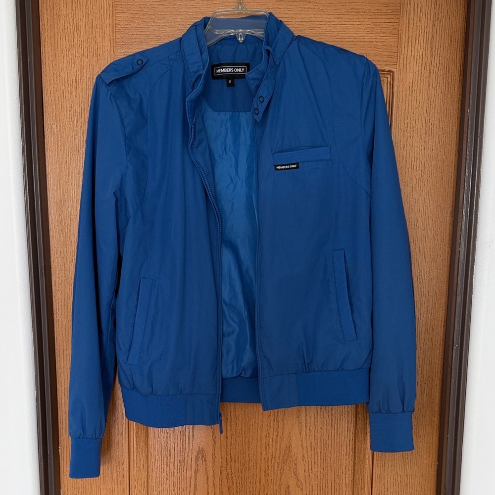 Members Only Blue Casual Zip-Up Jacket